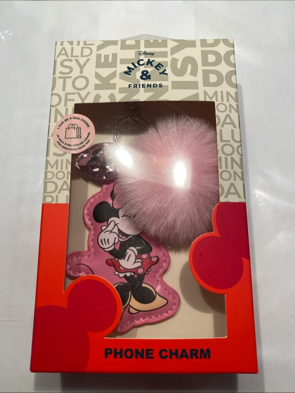Mickey & Friends Minnie Mouse Dot Dress Cell Phone or Bag Charm Disney